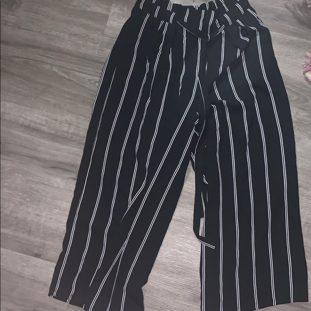 dress pants, straight fit, with tie at waist